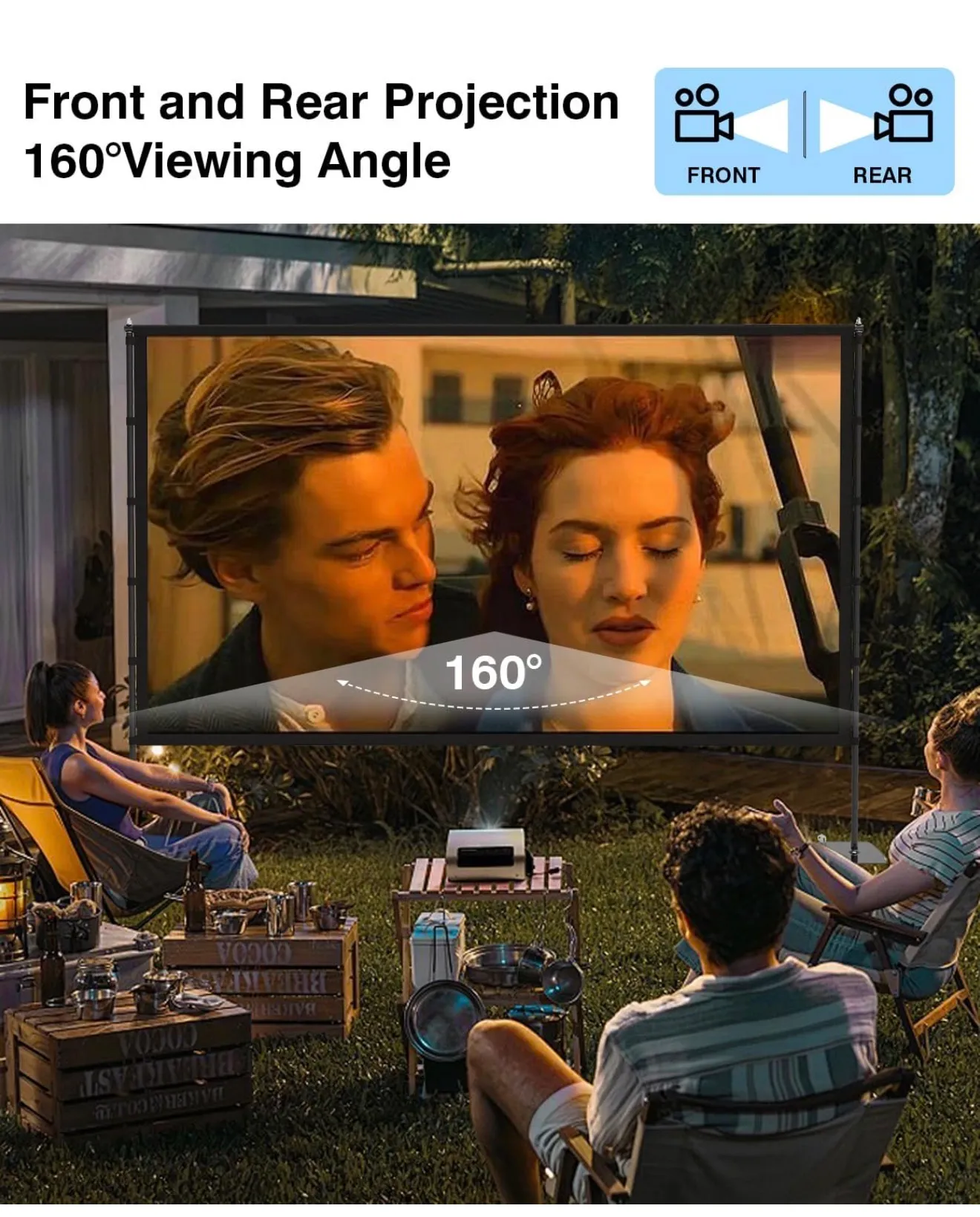 Outdoor Projector Screen 120” with Stand - Image 7