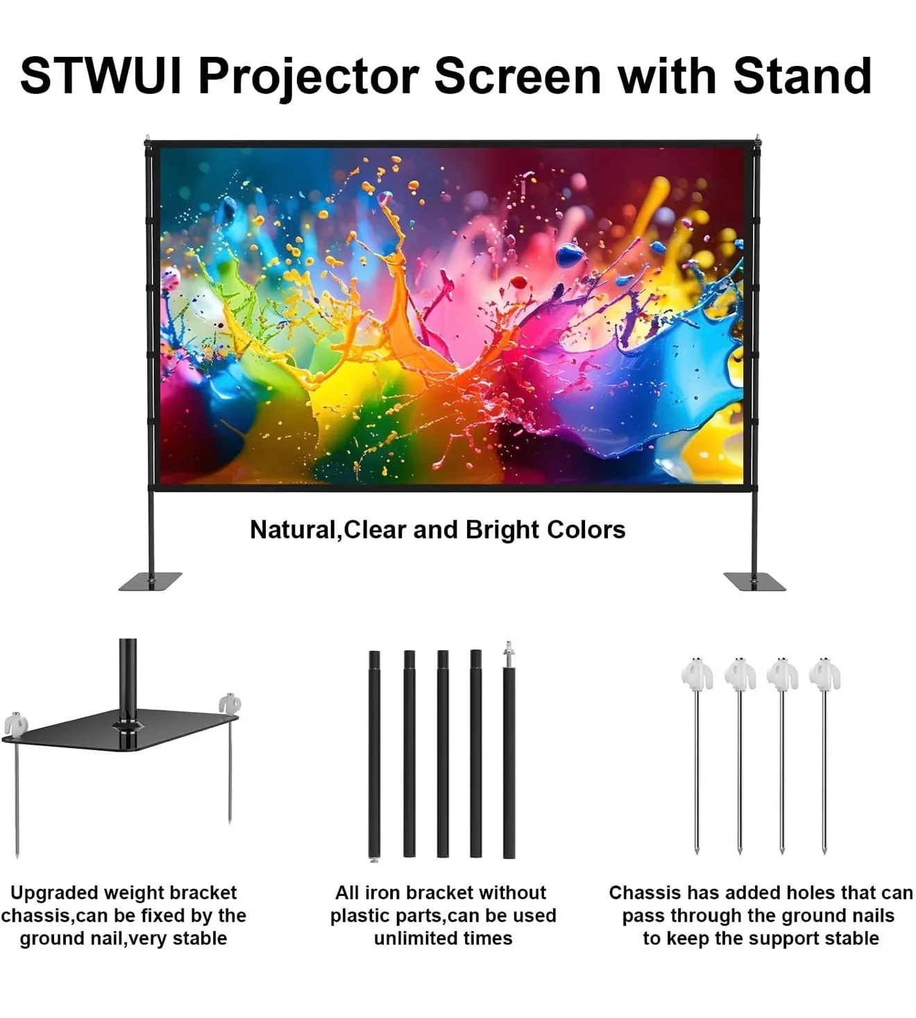 Outdoor Projector Screen 120” with Stand - Image 6